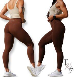 Peachy Athletic NWT Elysium High Rise Athletic Leggings in Brown Small